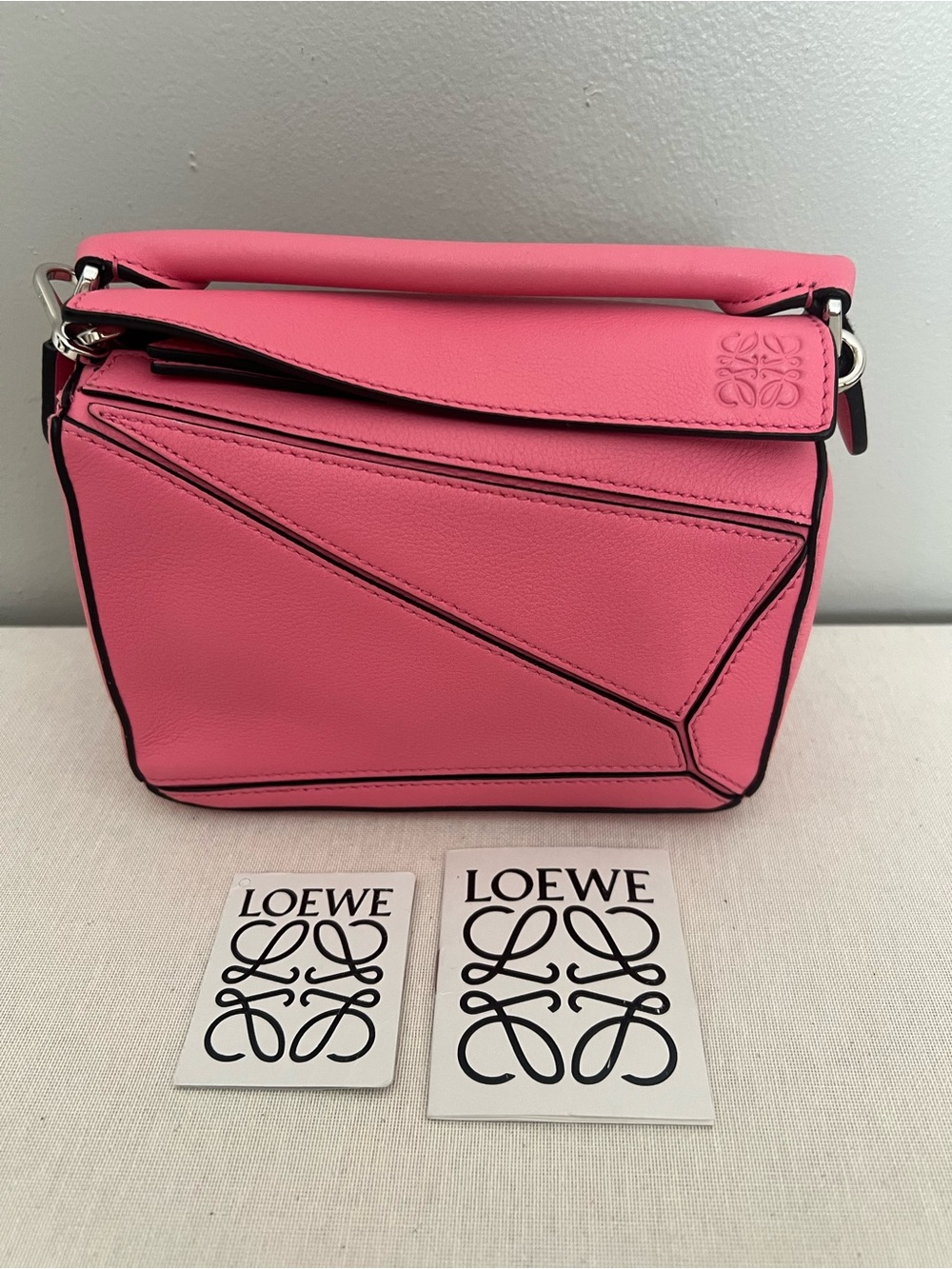 Loewe Pink Calfskin Puzzle Small Bag